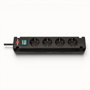 Side view of a Brennenstuhl power strip on a white background