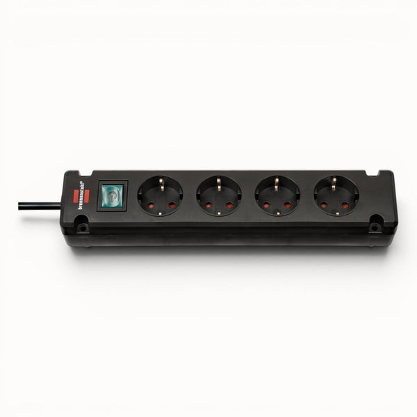 Side view of a Brennenstuhl power strip on a white background