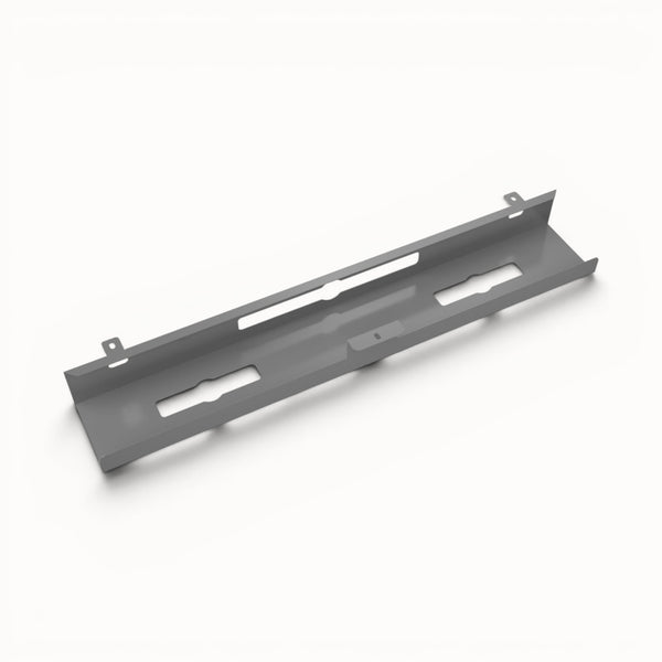Grey cable tray on a white background
